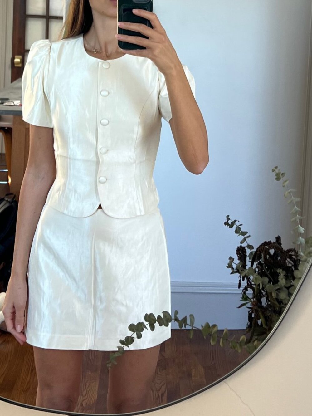 Reformation Mika two piece set cream size 0